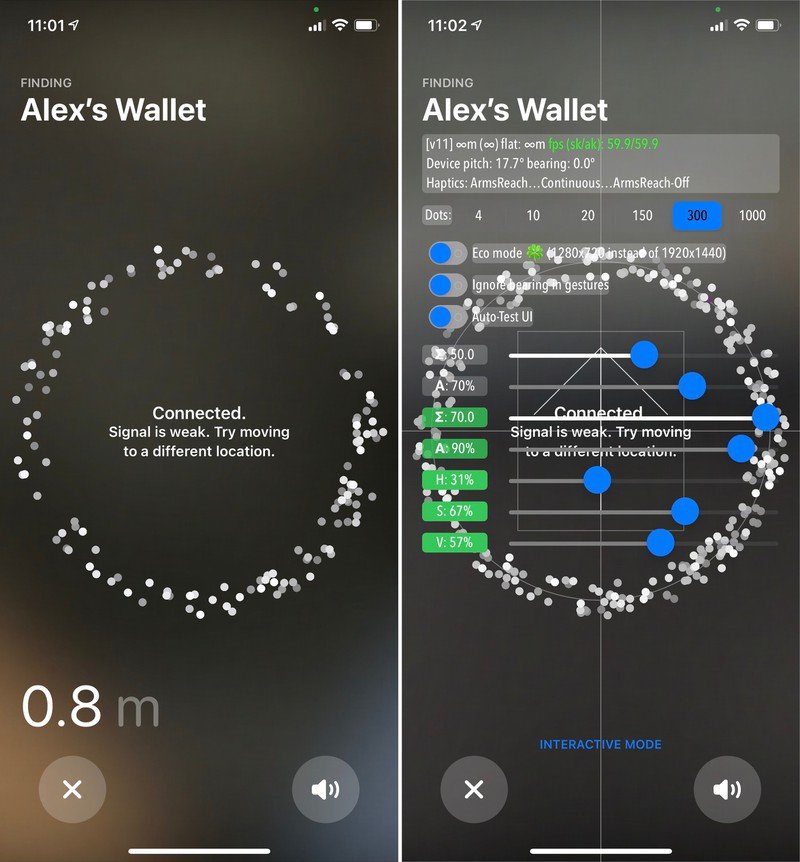User inadvertently discovers hidden “developer mode” for AirTags Precision Finding interface