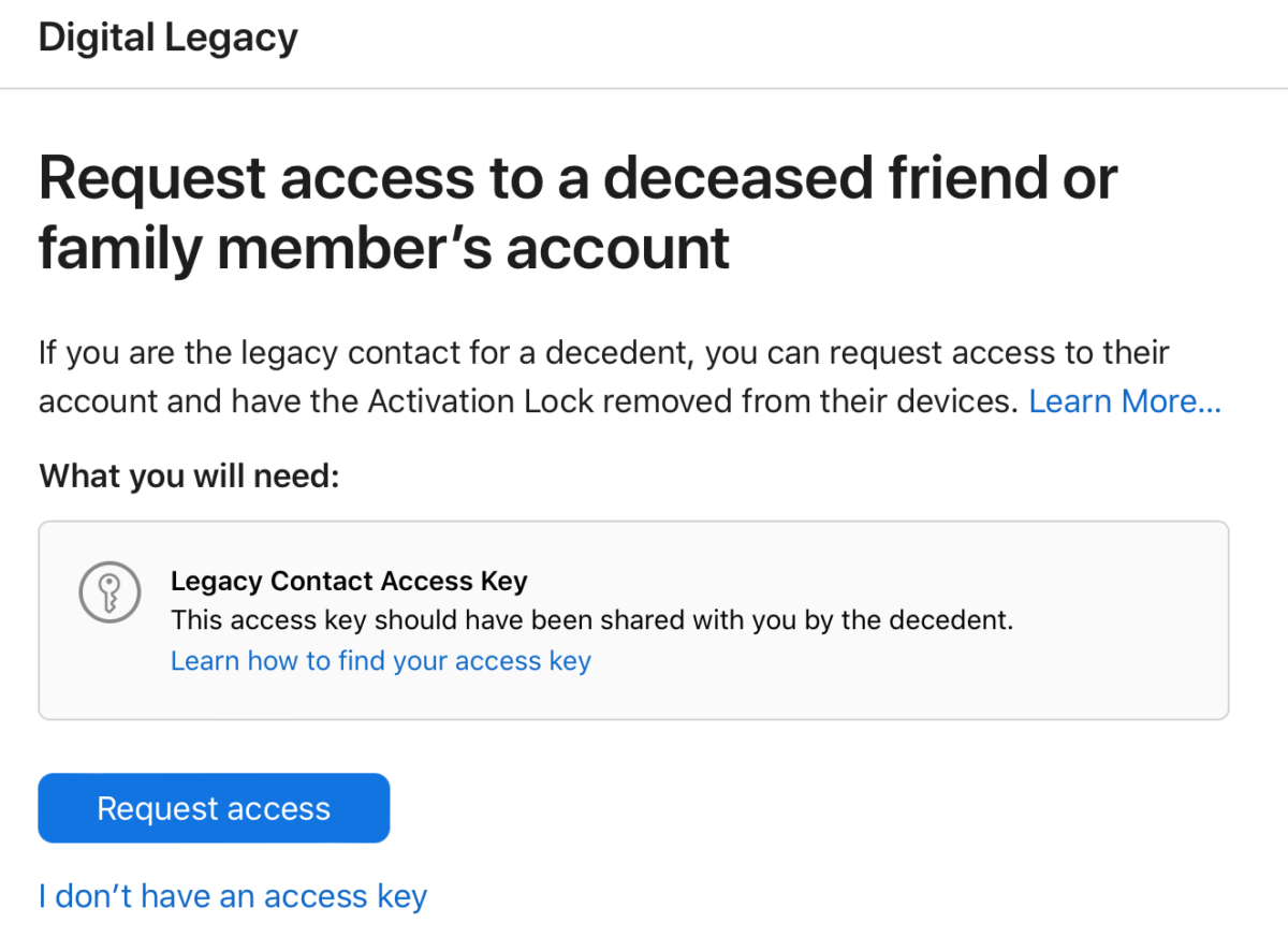 Apple launches Digital Legacy tool, allows users access to Apple ID accounts of deceased friends and family